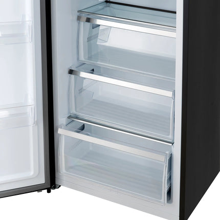 Forno Maderno 2-28-Inch Wide Convertible Refrigerator/Freezer in Black, Decorative Trim, 27.2 cu.ft, 84-Inch High, ENERGY STAR Certified FORNO