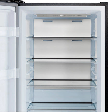 Forno Maderno 2-28-Inch Wide Convertible Refrigerator/Freezer in Black, Decorative Trim, 27.2 cu.ft, 84-Inch High, ENERGY STAR Certified FORNO