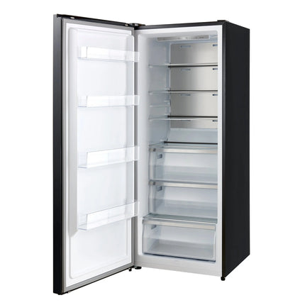 Forno Maderno 28-Inch Convertible Upright Freezer/Refrigerator in Black with Antique Brass Handle, 13.6 cu.ft., Left Swing FORNO
