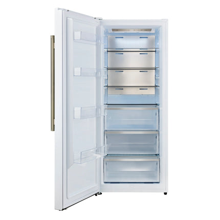 Forno Maderno 28" Built-In Convertible Refrigerator in White, 13.6 cu.ft. Left Swing with Decorative Grill - 32" Wide FORNO