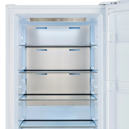 Forno Maderno 28-Inch Built-In Convertible Refrigerator in White with Antique Brass Handle, 13.6 cu.ft. Right Swing with Decorative Trim - 32-Inch Wide FORNO