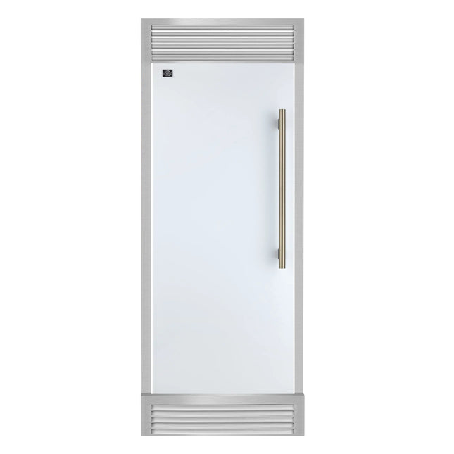 Forno Maderno 28" Built-In Convertible Refrigerator in White, 13.6 cu.ft. Left Swing with Decorative Grill - 32" Wide FORNO