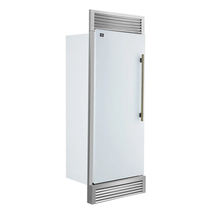 Forno Maderno 28" Built-In Convertible Refrigerator in White, 13.6 cu.ft. Left Swing with Decorative Grill - 32" Wide FORNO