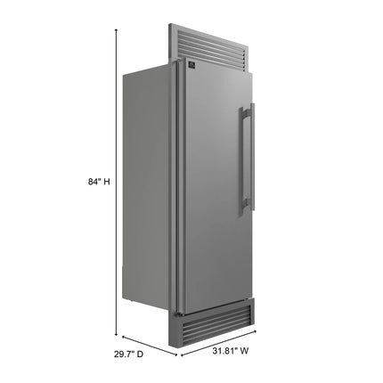 Forno Maderno 28" Built-In Convertible Refrigerator, 13.6 cu.ft. Left Swing with Decorative Grill - 32" Wide FORNO