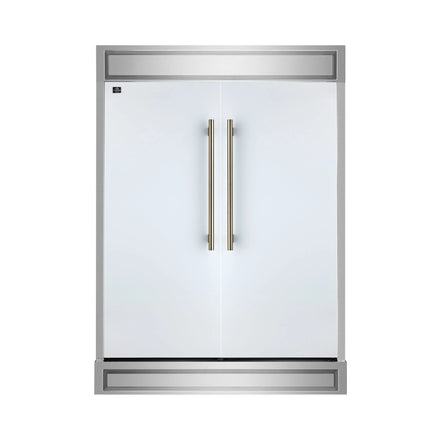 Forno Maderno 2-28-Inch Wide Convertible Refrigerator/Freezer in White, Decorative Trim, 27.2 cu.ft, 84-Inch High, ENERGY STAR Certified FORNO