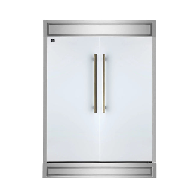 Forno Maderno 2-28-Inch Wide Convertible Refrigerator/Freezer in White, Decorative Trim, 27.2 cu.ft, 84-Inch High, ENERGY STAR Certified FORNO