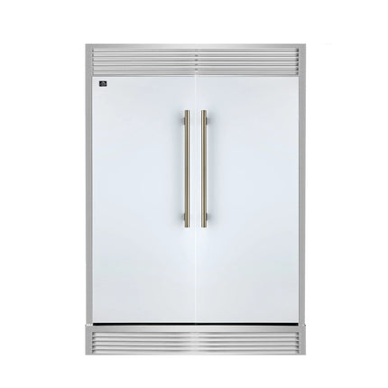 Forno Maderno 2-28-Inch Wide Convertible Refrigerator/Freezer in White, Decorative Trim, 27.2 cu.ft, 84-Inch High, ENERGY STAR Certified FORNO