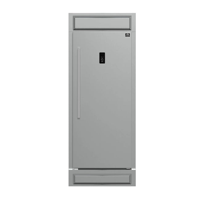Forno Fortezza 32 Inch Right-Swing Convertible Refrigerator/Freezer with Trim Kit, Stainless Steel, Total No Frost FORNO
