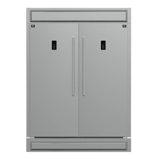 Forno Fortezza 60 Inch Convertible Refrigerator/Freezer with Modern Trim Kit, Stainless Steel, Total No Frost, with Automatic Ice Maker FORNO