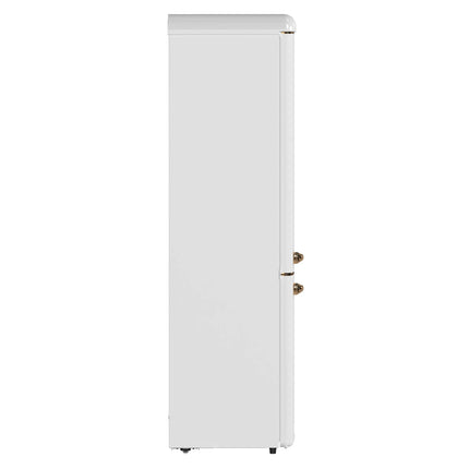 Forno Storico 22-Inch Retro bottom freezer Fridge in White, 9 cu.ft, copper-tone handle FORNO