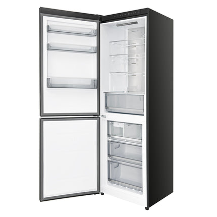 Custodia 24" Bottom Freezer, 10.3 cf., Left Swing, Ice Maker, Total No frost, Black, Antique Brass handles FORNO