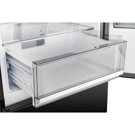Custodia 24" Bottom Freezer, 10.3 cf., Right Swing, Total No frost, Black, Antique Brass handles FORNO