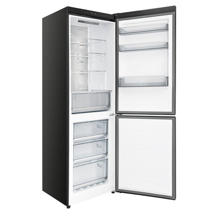 Custodia 24" Bottom Freezer, 10.3 cf., Right Swing, Total No frost, Black, Antique Brass handles FORNO