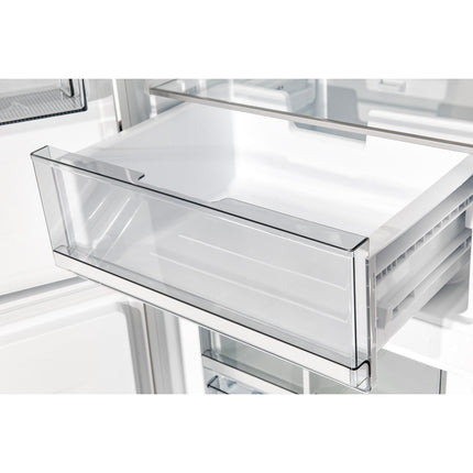 Custodia 48" Bottom Freezer combo, 20.6 cf., Ice Maker, Total No frost, White, Antique Brass handles FORNO