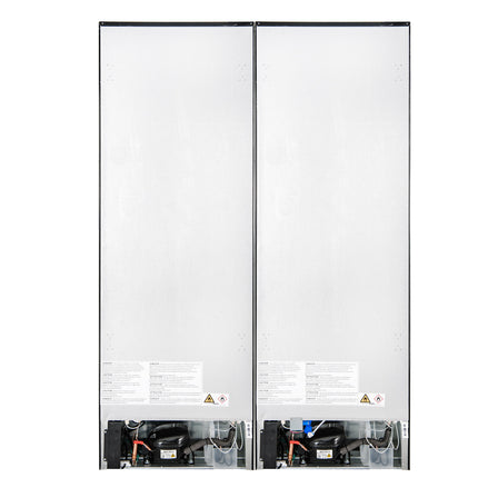 Custodia 48" Bottom Freezer combo, 20.6 cf., Ice Maker, Total No frost, Black, Antique Brass handles FORNO