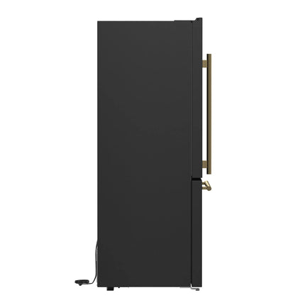 Forno Milano Espresso 31-Inch Bottom Freezer Refrigerator, Black, 17.2 cu.ft Capacity, Energy Efficient FORNO