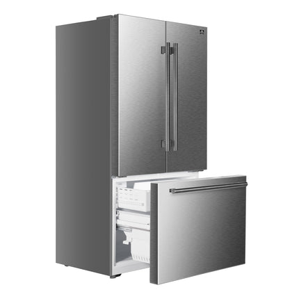 Fiorano 36" French Door Refrigerator in Stainless Steel, 20.2 cf., Ice Maker, Water dispenser, Total No Frost FORNO