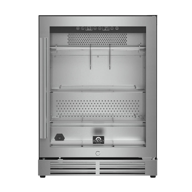 Forno Asciutto 24-Inch Dry Aging Cabinet, Stainless Steel 304, 4.41 cu.ft, LED Lighting, Adjustable Shelves FORNO