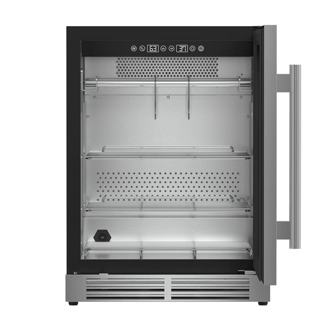Forno Asciutto 24-Inch Dry Aging Cabinet, Stainless Steel 304, 4.41 cu.ft, LED Lighting, Adjustable Shelves FORNO