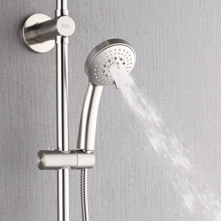 Forno Acqua AcquaSPA Retrofit Shower, Overhead Rainfall Shower, Handheld Shower Head, Body Jets, 6 Way Diverter, Brushed Nickel Finish, 1.8 GPM Flow Rate FORNO ACQUA