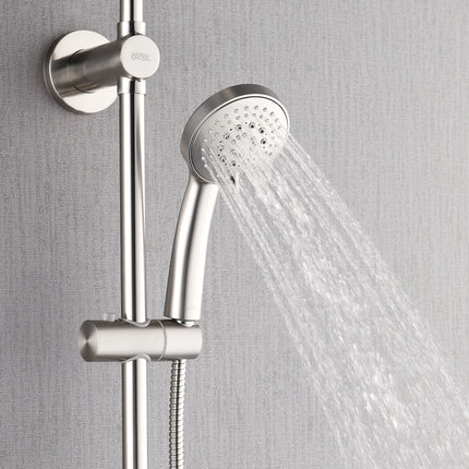 Forno Acqua AcquaSPA Retrofit Shower, Overhead Rainfall Shower, Handheld Shower Head, Body Jets, 6 Way Diverter, Brushed Nickel Finish, 1.8 GPM Flow Rate FORNO ACQUA