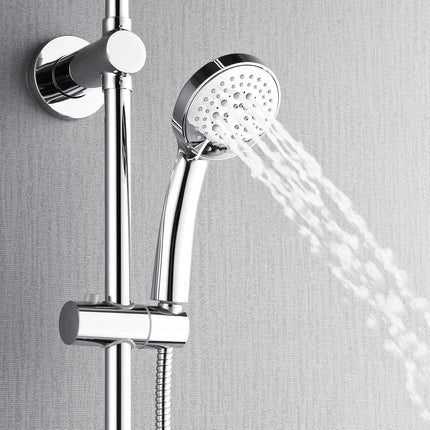 Forno Acqua AcquaSPA Retrofit Shower, Overhead Rainfall Shower, Handheld Shower Head, Body Jets, 6 Way Diverter, Polished Stainless Steel Finish, 2.5 GPM Flow Rate FORNO ACQUA