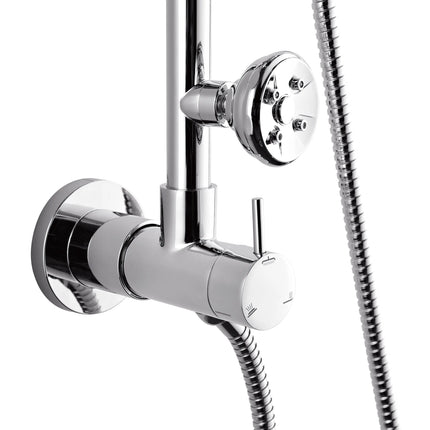 Forno Acqua AcquaSPA Retrofit Shower, Overhead Rainfall Shower, Handheld Shower Head, Body Jets, 6 Way Diverter, Polished Stainless Steel Finish, 2.5 GPM Flow Rate FORNO ACQUA