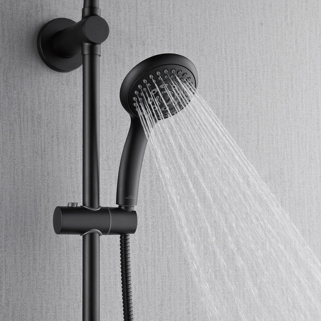Forno Acqua AcquaSPA Retrofit Shower, Overhead Rainfall, 8 Inch Shower Head, Handheld Shower Head, Body Jets, 6 Way Diverter, Matte Black Finish, 1.8 GPM Flow Rate FORNO ACQUA