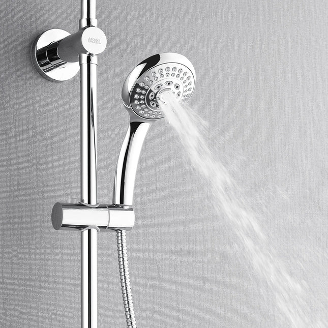 Forno Acqua AcquaSPA Retrofit Shower, Overhead Rainfall, 8 Inch Shower Head, Handheld Shower Head, Body Jets, 6 Way Diverter, Polished Stainless Steel Finish, 1.8 GPM Flow Rate FORNO ACQUA