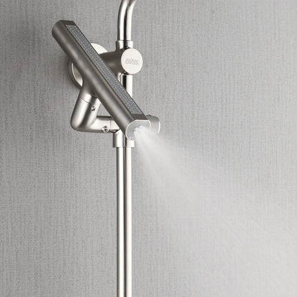 Forno Acqua AcquaFALL Shower, Brushed Nickel Finish, Overhead Rainfall Shower, Handheld Shower Head, Body Jets, 1.8 GPM Flow Rate FORNO ACQUA
