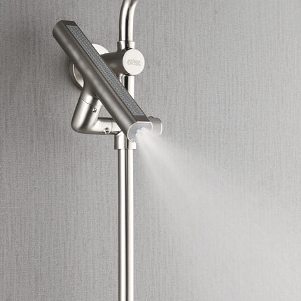 Forno Acqua AcquaFALL Shower, Brushed Nickel Finish, Overhead Rainfall Shower, 7 Way Diverter, Handheld Shower Head, Body Jets, 1.8 GPM Flow Rate FORNO ACQUA