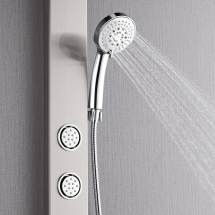 Forno Acqua AcquaSPA Shower Panel in Stainless Steel, Overhead Rainfall Shower, Handheld Shower Head, Body Jets, 1.8 GPM Flow Rate FORNO ACQUA
