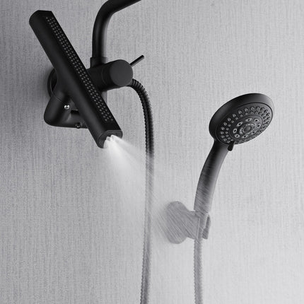 Forno Acqua AcquaFALL Mini 8 Inch Shower Head, Matte Black Finish, Overhead Rainfall Shower, Handheld Shower Head, Body Jets, 2.5 GPM Flow Rate FORNO ACQUA
