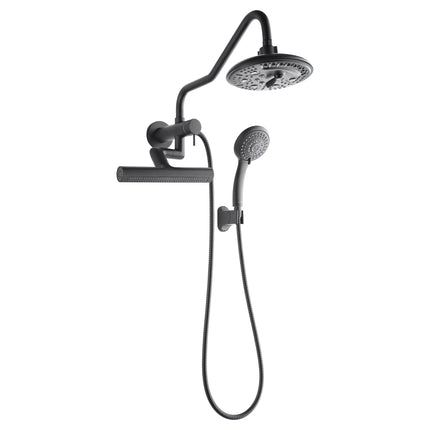 Forno Acqua AcquaFALL Mini 8 Inch Shower Head, Matte Black Finish, Overhead Rainfall Shower, Handheld Shower Head, Body Jets, 2.5 GPM Flow Rate FORNO ACQUA