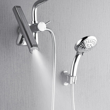 Forno Acqua AcquaFALL Mini 8 Inch Shower Head, Polished Stainless Steel Finish, Overhead Rainfall Shower, Handheld Shower Head, Body Jets, 1.8 GPM Flow Rate FORNO ACQUA