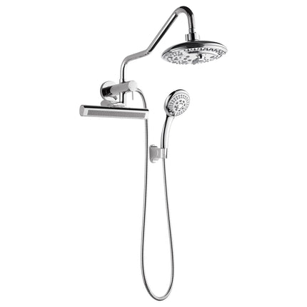 Forno Acqua AcquaFALL Mini 8 Inch Shower Head, Polished Stainless Steel Finish, Overhead Rainfall Shower, Handheld Shower Head, Body Jets, 1.8 GPM Flow Rate FORNO ACQUA