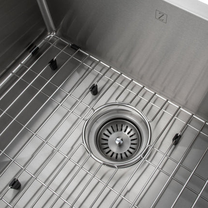 ZLINE 23 in. Meribel Undermount Single Bowl Stainless Steel Kitchen Sink with Bottom Grid (SRS-23)