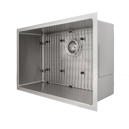 ZLINE 30 in. Meribel Undermount Single Bowl Stainless Steel Kitchen Sink with Bottom Grid (SRS-30)