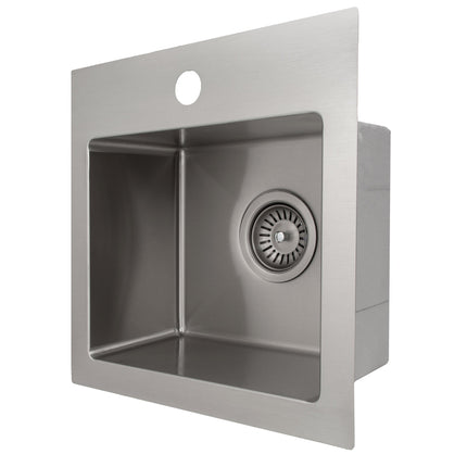 ZLINE 15 in. Donner Topmount Single Bowl Bar Kitchen Sink in Stainless Steel (STS-15)