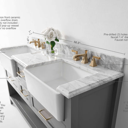 Hayley 60" Bath Vanity Set Ancerre Designs