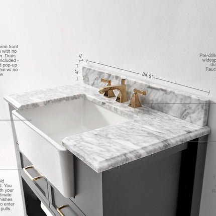 Hayley 36" Bath Vanity Set Ancerre Designs