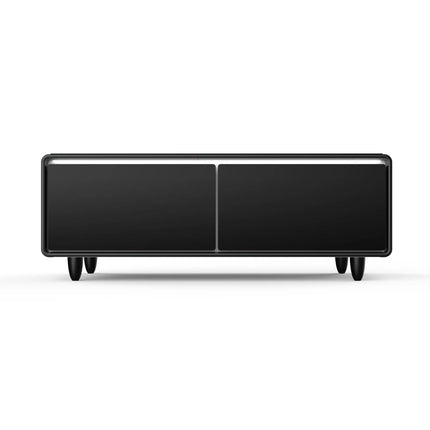Forno Evoluto Tavolo 51-Inch Smart Coffee Table with Wood-Accent Sides – Dual Cooling Zones, Wireless Charging Pad & Built-In Bluetooth Speakers FORNO