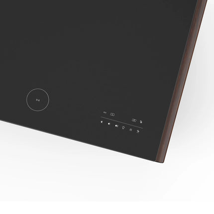 Forno Evoluto Tavolo 51-Inch Smart Coffee Table with Wood-Accent Sides – Dual Cooling Zones, Wireless Charging Pad & Built-In Bluetooth Speakers FORNO