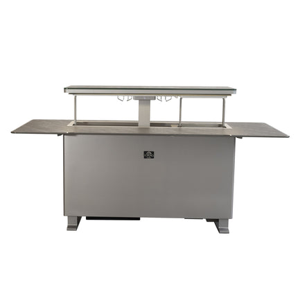 Elevato Smart Bar Table, Sandstone Black, 5.3 cu.ft fridge and freezer with Bluetooth control FORNO