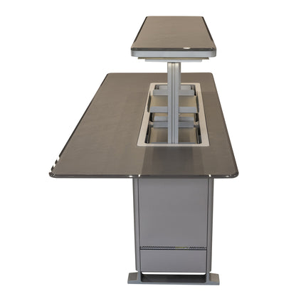 Elevato Smart Bar Table, Sandstone Black, 5.3 cu.ft fridge and freezer with Bluetooth control FORNO