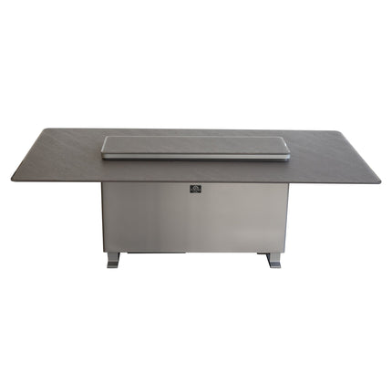 Cinetico Smart Dining Table, Sandstone Black, 5.3 cu.ft fridge and freezer with Bluetooth control FORNO