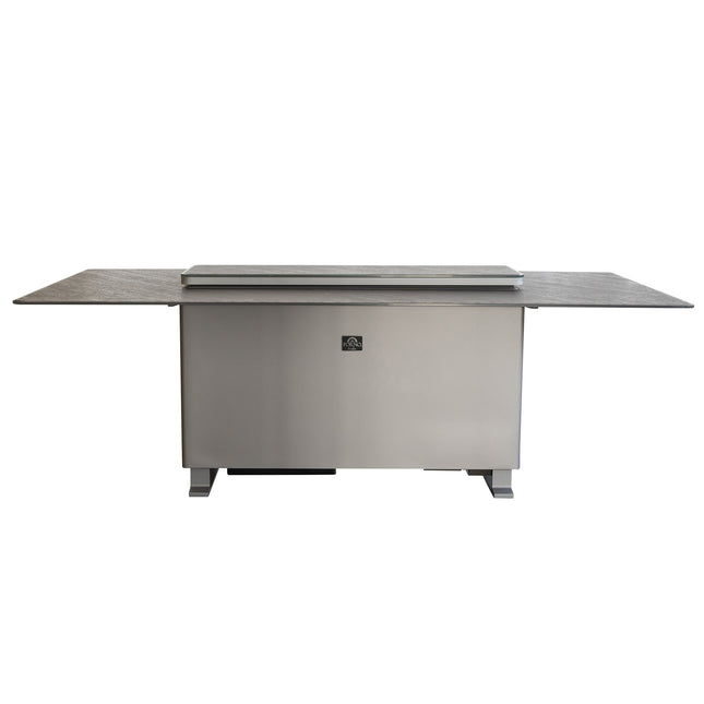 Cinetico Smart Dining Table, Sandstone Black, 5.3 cu.ft fridge and freezer with Bluetooth control FORNO