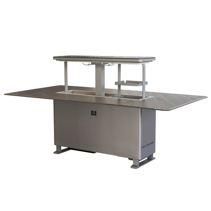 Cinetico Smart Dining Table, Sandstone Black, 5.3 cu.ft fridge and freezer with Bluetooth control FORNO