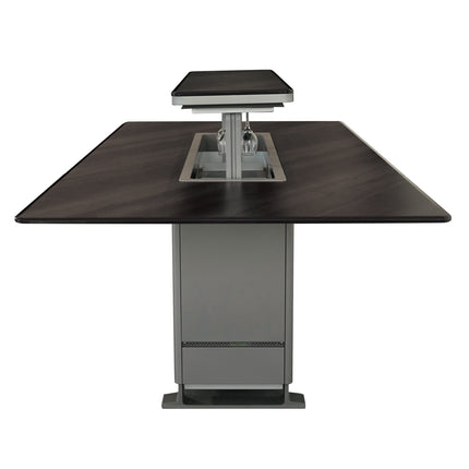 Cinetico Smart Dining Table, Midnight Marble, 5.3 cu.ft fridge and freezer with Bluetooth control