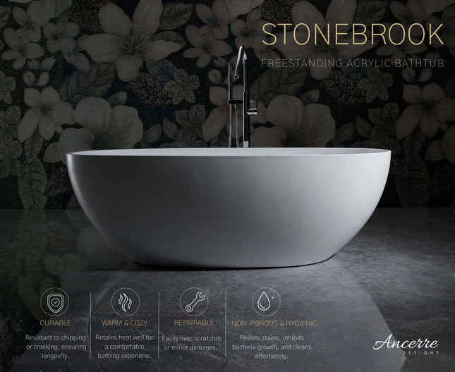 STONEBROOK Freestanding Acrylic Bathtub Ancerre Designs